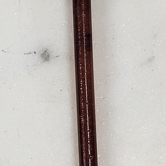 Vintage Bakelite Hair Stick 6" Brown Rhinestones Pearls - Picture 10 of 12